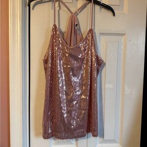 Grace Karin Rose pink Sequin Camisole